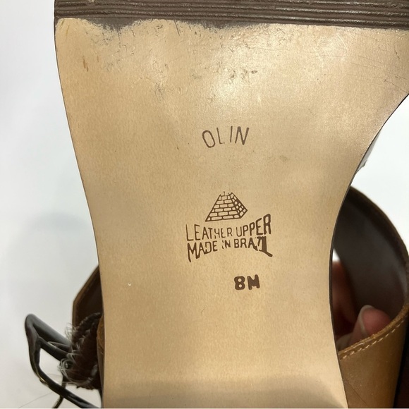 Vintage Gloria Vanderbilt brown leather sandals size 8 - Picture 6 of 8